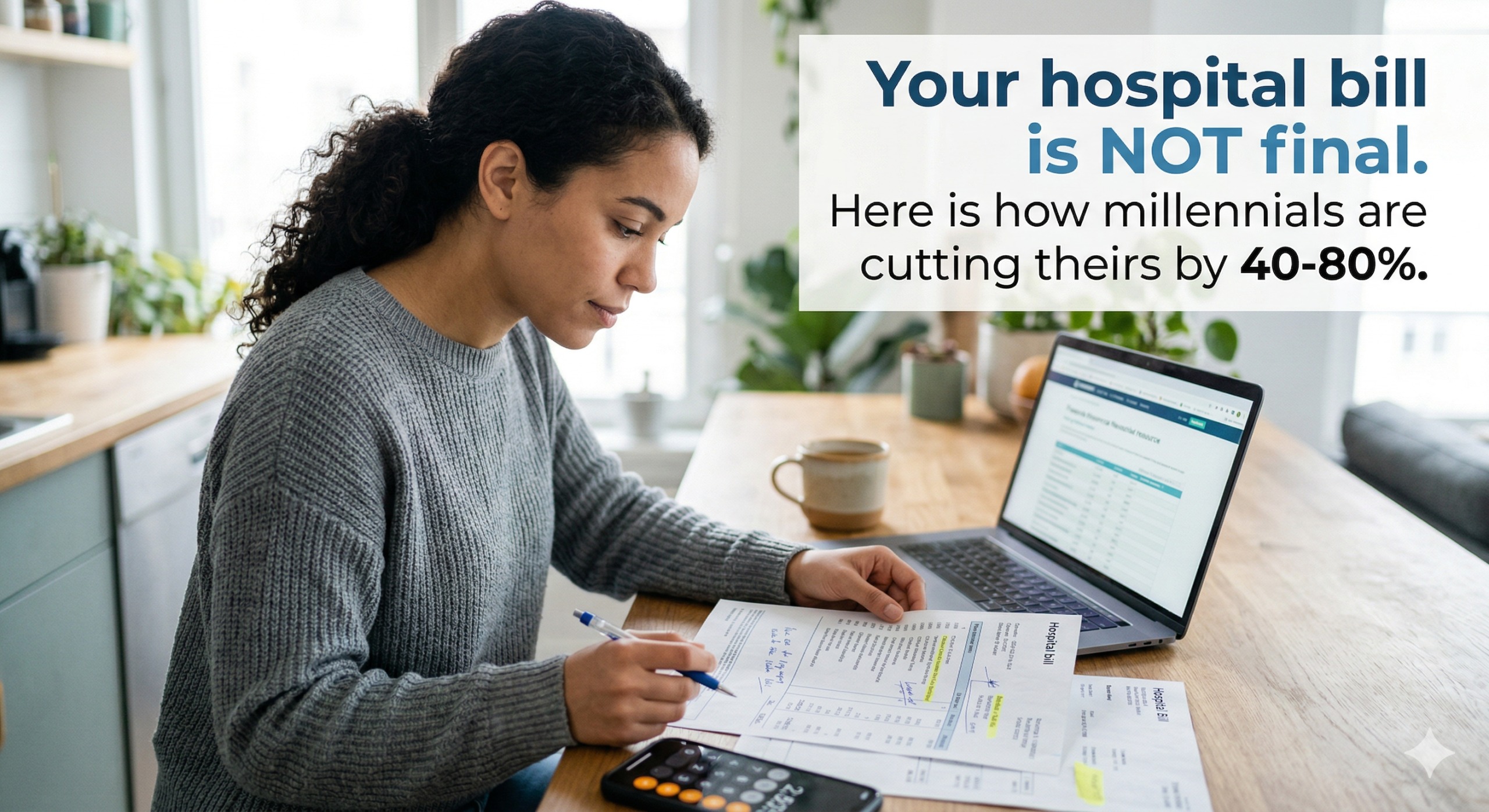 Your hospital bill is not final. Here is how millennials are cutting theirs by 40-80%.